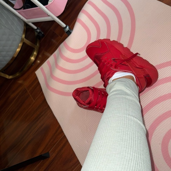 Nike Huarache Big Kids' Vibrant Red Sneakers - Picture 2 of 10